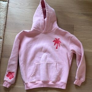 Pink Palm Puff Hoodie